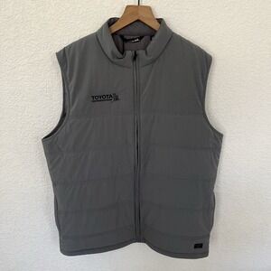 NWT TravisMathew Cold Bay Vest XL Quiet Shade Gray Toyota San Francisco Logo